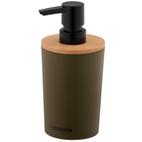 საპნის დისპენსერი Ardesto ARHB3104OB Minimalism, 0.38l, Soap Dispenser, Dark Green
