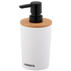 საპნის დისპენსერი Ardesto ARHB3104WB Minimalism, 0.38l, Soap Dispenser, White