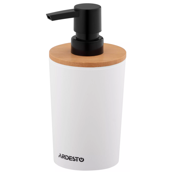 საპნის დისპენსერი Ardesto ARHB3104WB Minimalism, 0.38l, Soap Dispenser, White