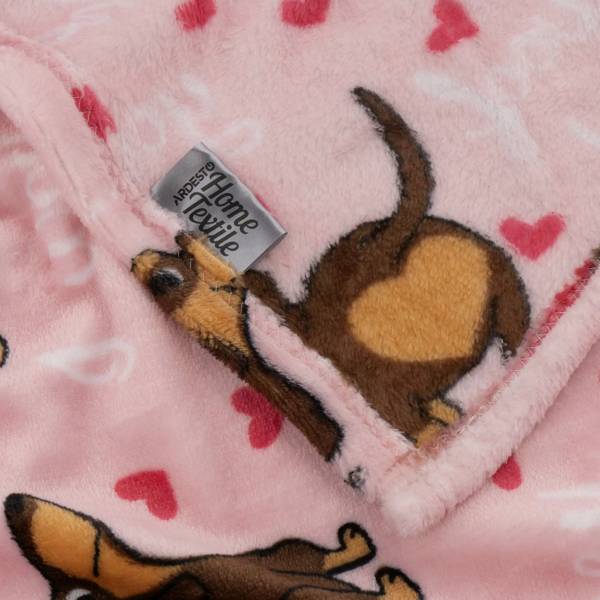პლედი Ardesto ART0123PB, Blanket, Dogs With Hearts
