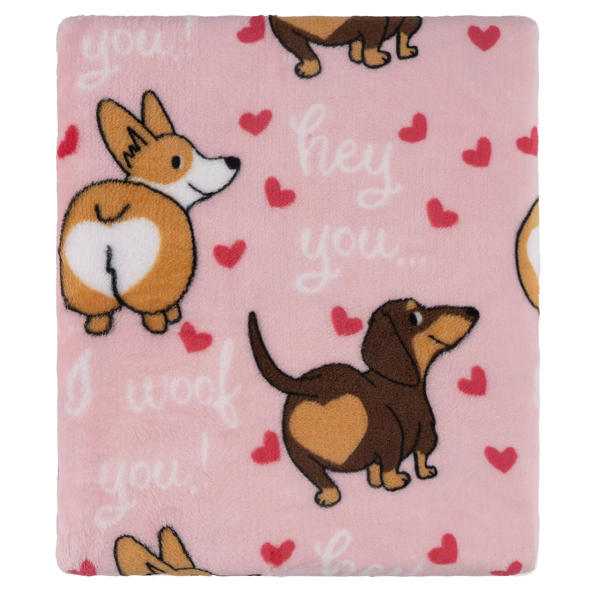 პლედი Ardesto ART0123PB, Blanket, Dogs With Hearts