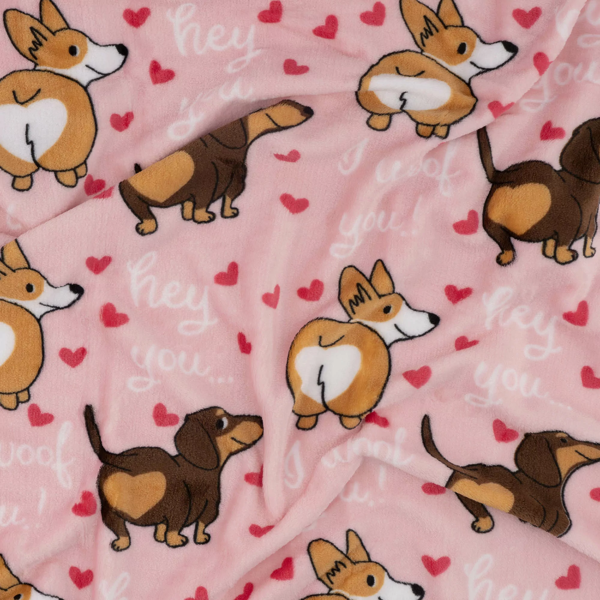 პლედი Ardesto ART0123PB, Blanket, Dogs With Hearts
