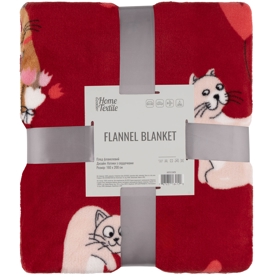 პლედი Ardesto ART0124PB, Blanket, Cats With Hearts