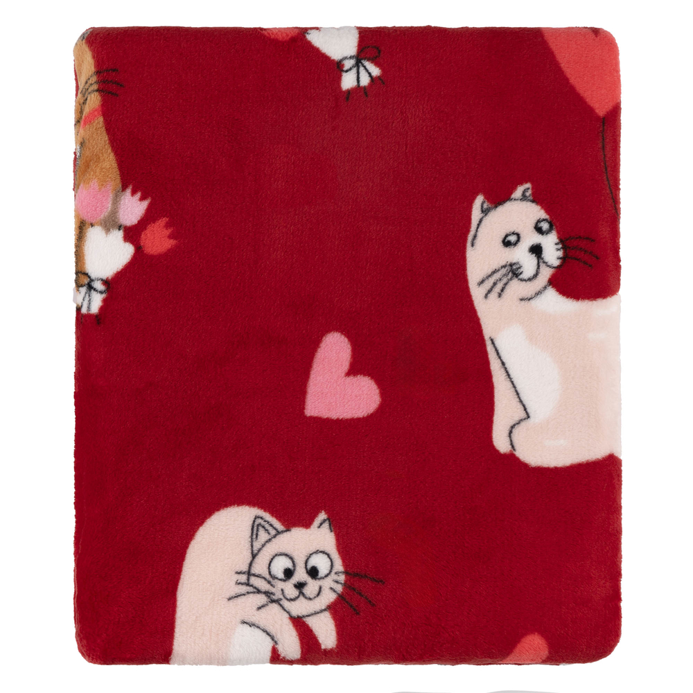 Blanket Ardesto ART0124PB, Cats With Hearts