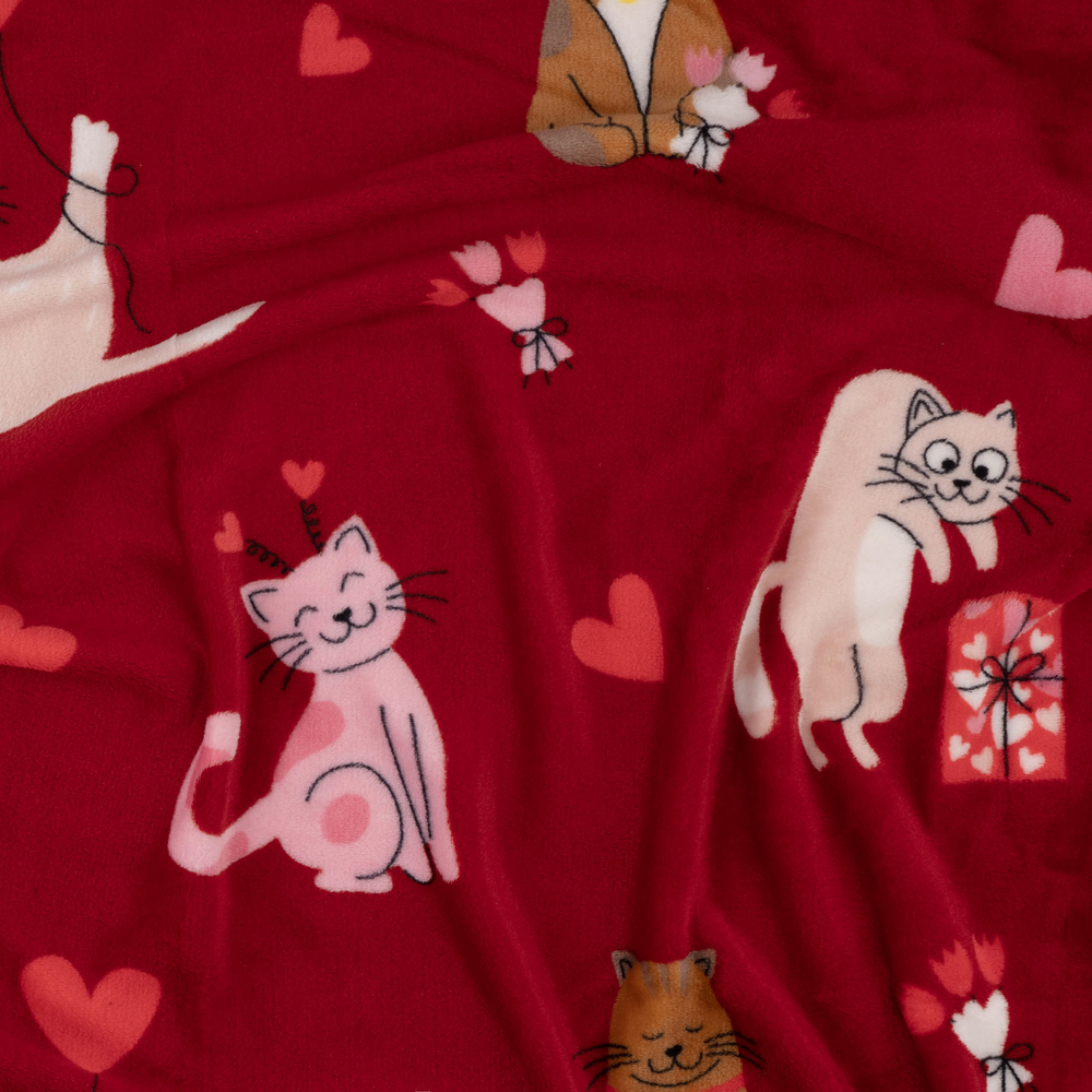 პლედი Ardesto ART0124PB, Blanket, Cats With Hearts