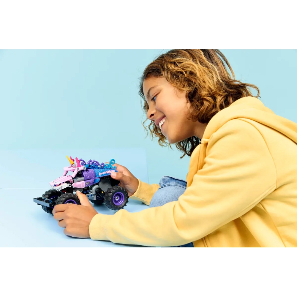 ასაწყობი კონსტრუქცია Lego 42220 Technic Monster Jam Sparkle Smash Pull-Back, Prefabricated Construction