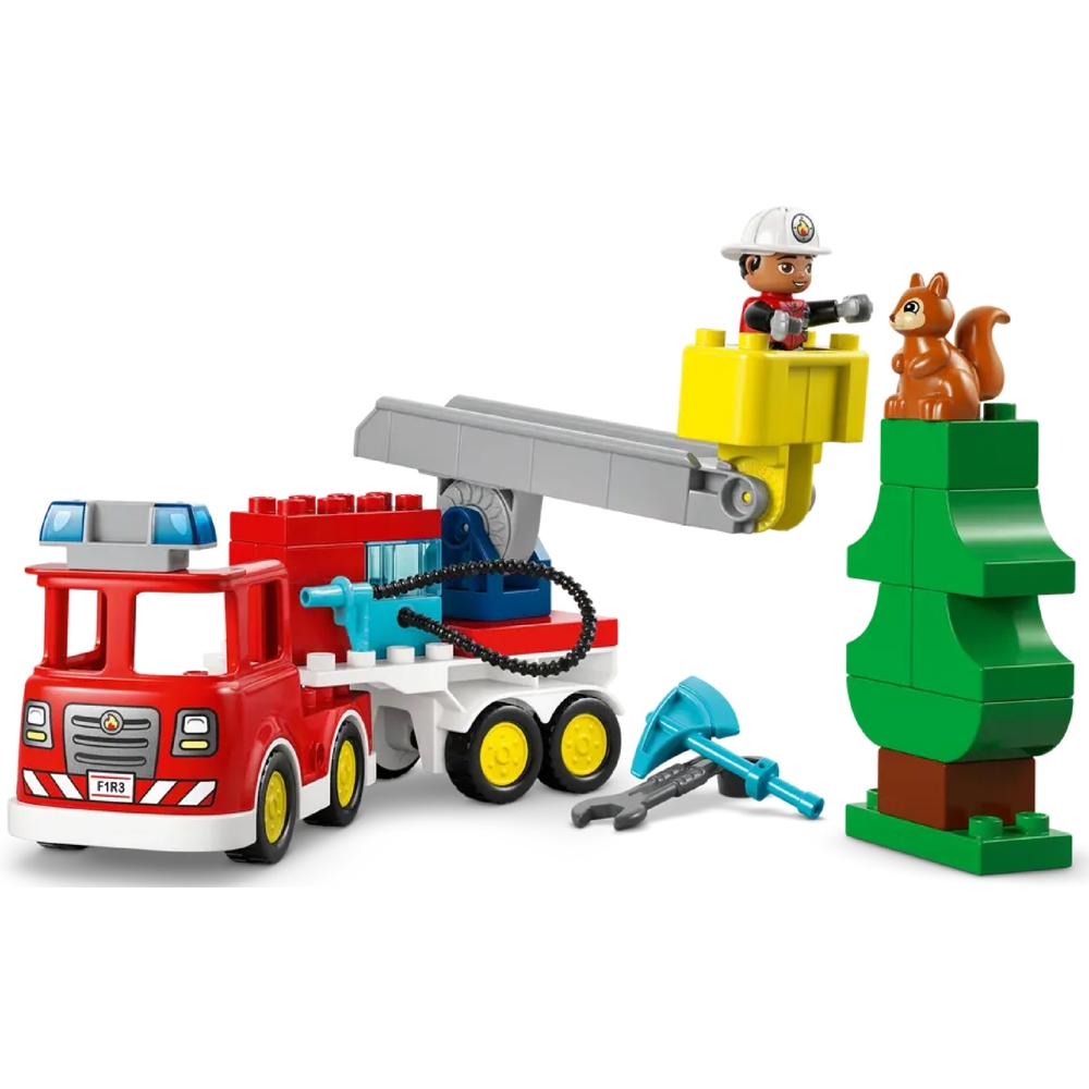 Prefabricated Construction Lego 10473 DUPLO Town Fire Truck with Hose and Firefighter