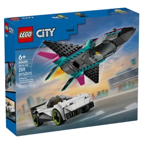 ასაწყობი კონსტრუქცია Lego 60489 City Jet vs. Car, Prefabricated Construction