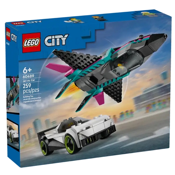 ასაწყობი კონსტრუქცია Lego 60489 City Jet vs. Car, Prefabricated Construction