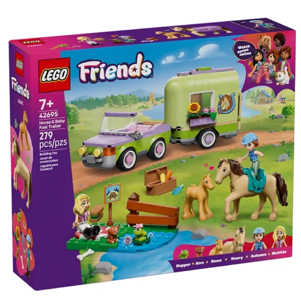 ასაწყობი კონსტრუქცია Lego 42695 Friends Horse & Baby Foal Trailer, Prefabricated Construction