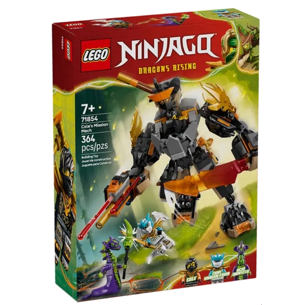 Prefabricated Construction Lego 71854 NINJAGO Cole's Mission Mech & Dragon Zane