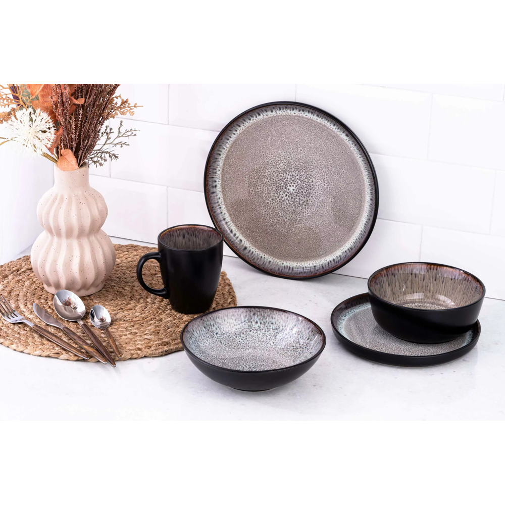 Dinner Plate Ardesto AR2927BB Bolzano, 26.6cm, Black/Brown