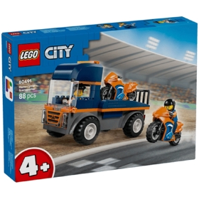 ასაწყობი კონსტრუქცია Lego 60491 City Motorcycle Transporter, Prefabricated Construction