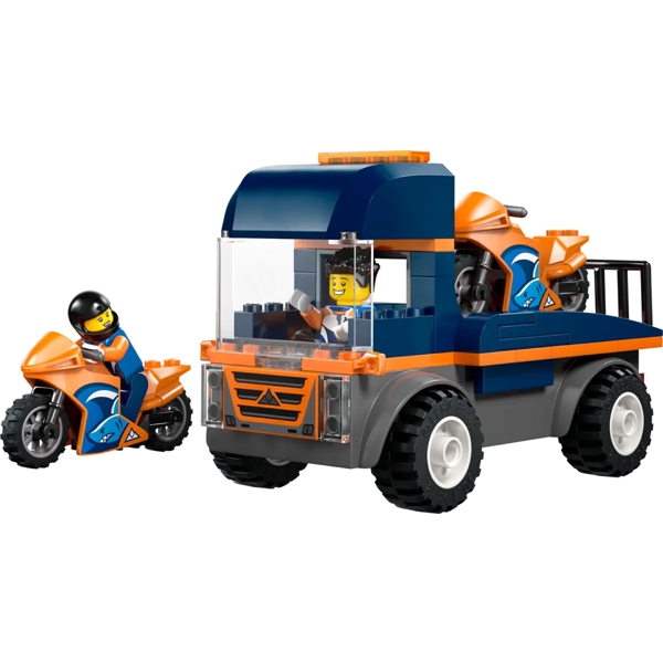 ასაწყობი კონსტრუქცია Lego 60491 City Motorcycle Transporter, Prefabricated Construction