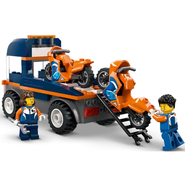ასაწყობი კონსტრუქცია Lego 60491 City Motorcycle Transporter, Prefabricated Construction
