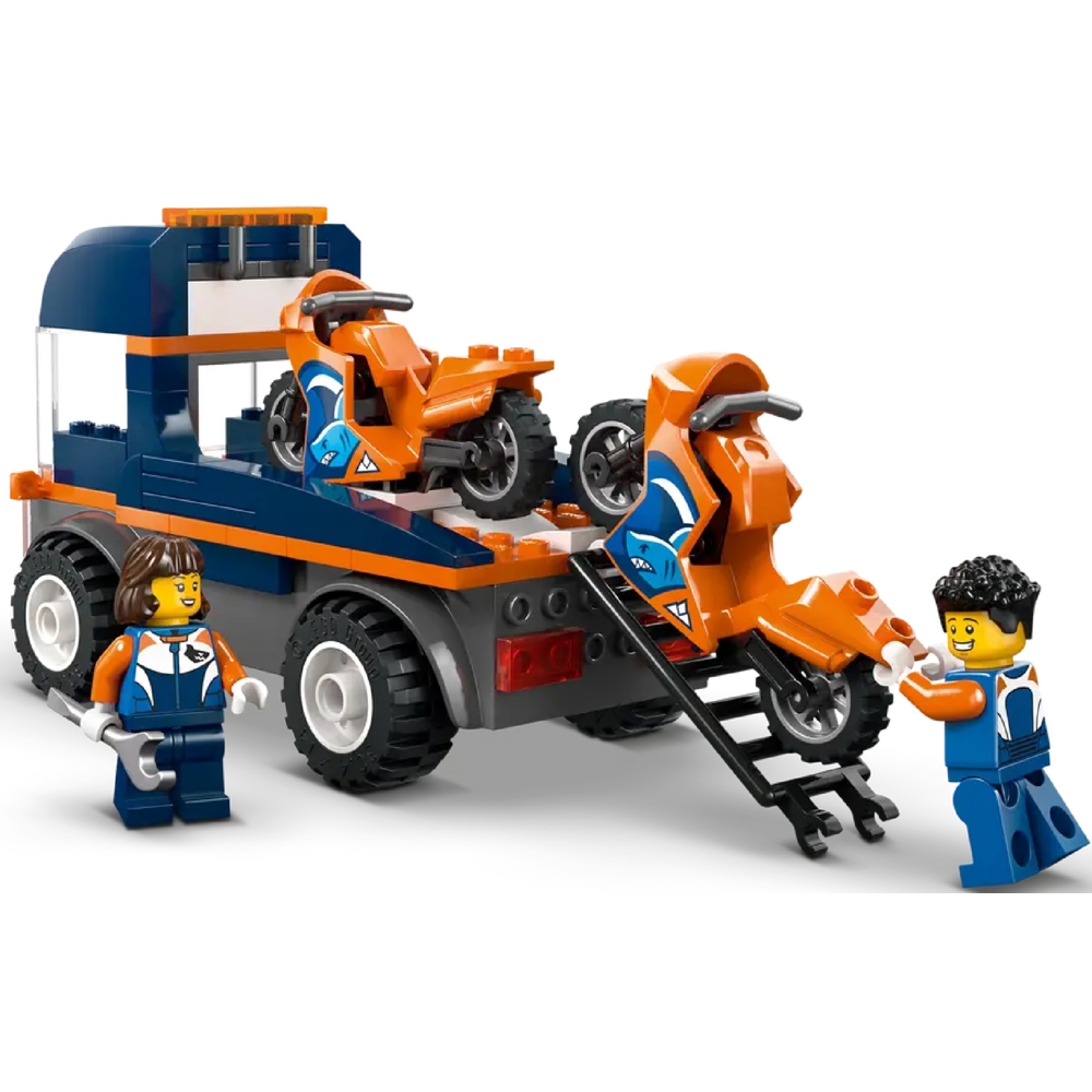 ასაწყობი კონსტრუქცია Lego 60491 City Motorcycle Transporter, Prefabricated Construction