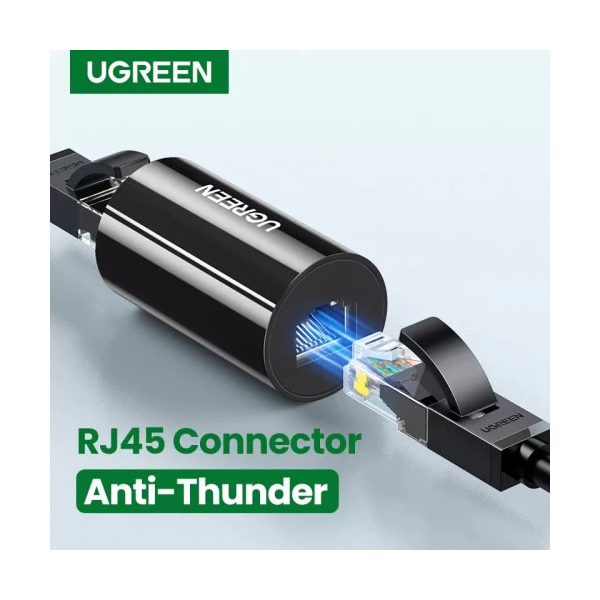 Anti Thunder Rj45 Ethernet Connector UGREEN NW116 (30837), Black