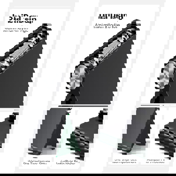 პლანშეტის დამჭერი UGREEN LP115 (50748), Multi Angle Adjustable Portable Stand, Black