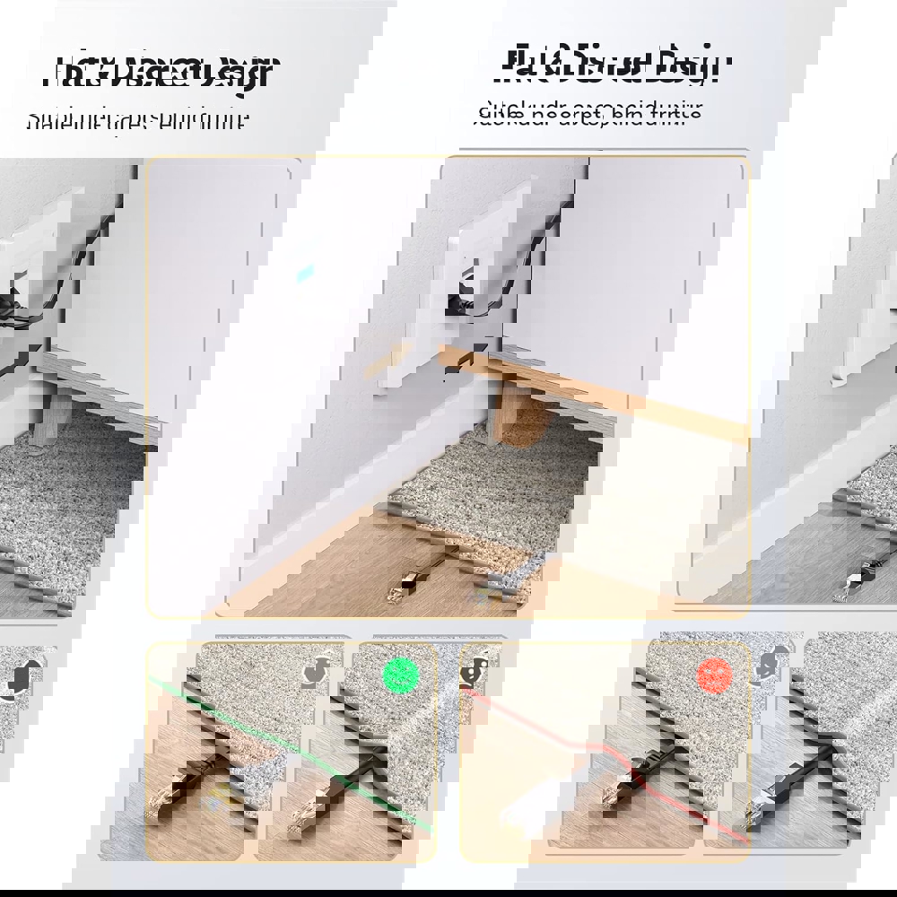 ქსელის კაბელი UGREEN NW106 (11260), CAT7 Patch Cord LAN Cable, 1m, Black