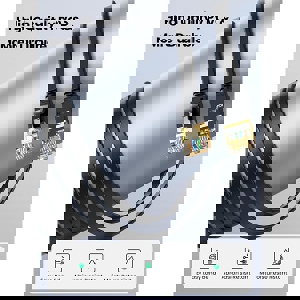 CAT7 Patch Cord LAN Cable UGREEN NW106 (11263), 5m, Black