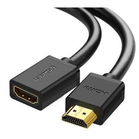 HDMI Male to Female Cable UGREEN HD107 (10145), 3m, Black