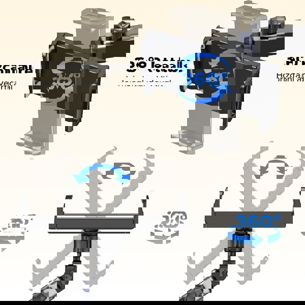 პლანშეტის დამჭერი UGREEN LP904 (55443), Car Headrest Tablet Holder, Black/Grey