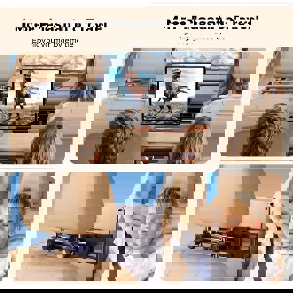 პლანშეტის დამჭერი UGREEN LP904 (55443), Car Headrest Tablet Holder, Black/Grey