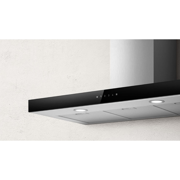 Hood Elica JOY BLIX A/60 WALL, 1000m³/h, Black/Silver