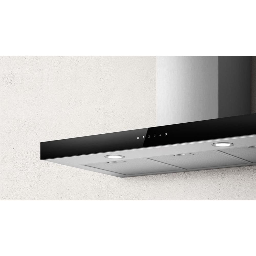 გამწოვი Elica JOY BLIX A/60 WALL, 1000m³/h, Hood, Black/Silver