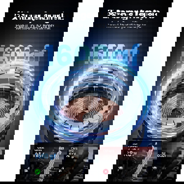 მანქანის უსადენო დამტენი UGREEN 35970 Qi2, 15W, Wireless Car Mount Charger, Black/Grey