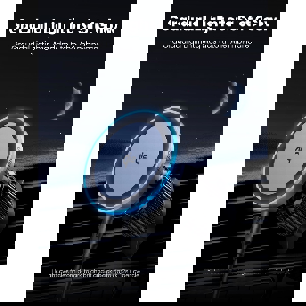 მანქანის უსადენო დამტენი UGREEN 35970 Qi2, 15W, Wireless Car Mount Charger, Black/Grey