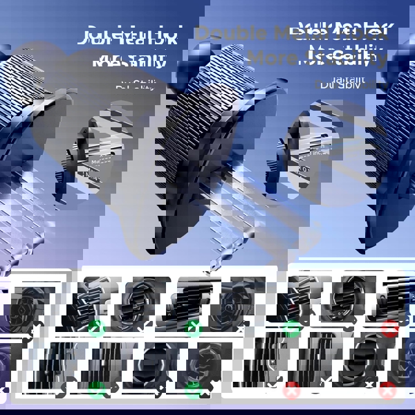 მობილურის დამჭერი UGREEN LP923 (65185), Air Vent Magnetic Car Phone Mount, Space Gray