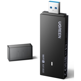 WIFI ადაპტერი UGREEN 65225 AX1800, 1201Mbps, USB Wifi6 Adapter, Black