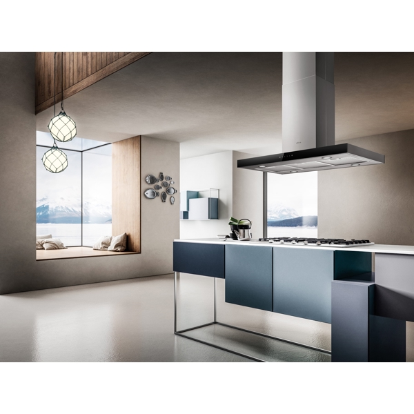 Hood Elica JOY ISLAND BLIX A/90, 1000m³/h, Black/Silver