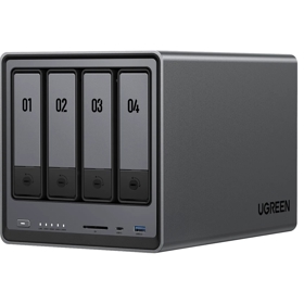 Storage system UGREEN NASync DXP4800 (25372B) Intel N100, 8GB, Diskless, RJ45, USB, Type-C, HDMI, Space Gray