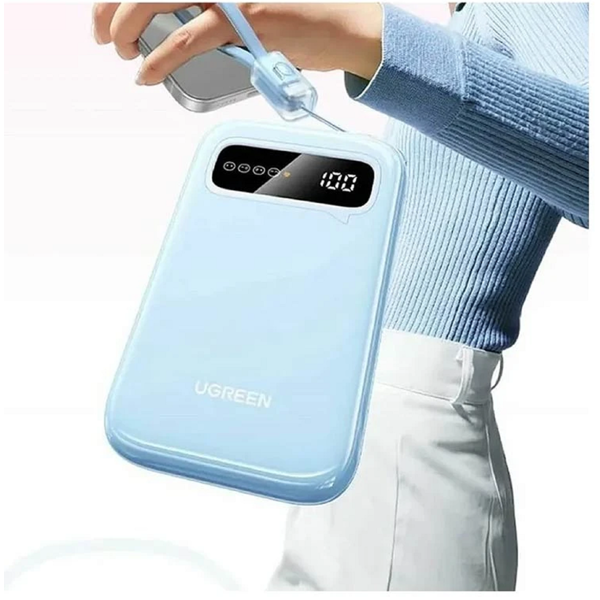Power Bank UGREEN PB522 (45423B), 10000mAh, USB, Type-C, Blue