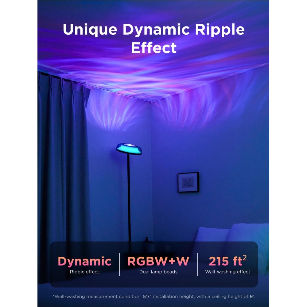 Floor Lamp Govee H60B0311 H60B0 Uplighter, WIfi, Bluetooth, Black