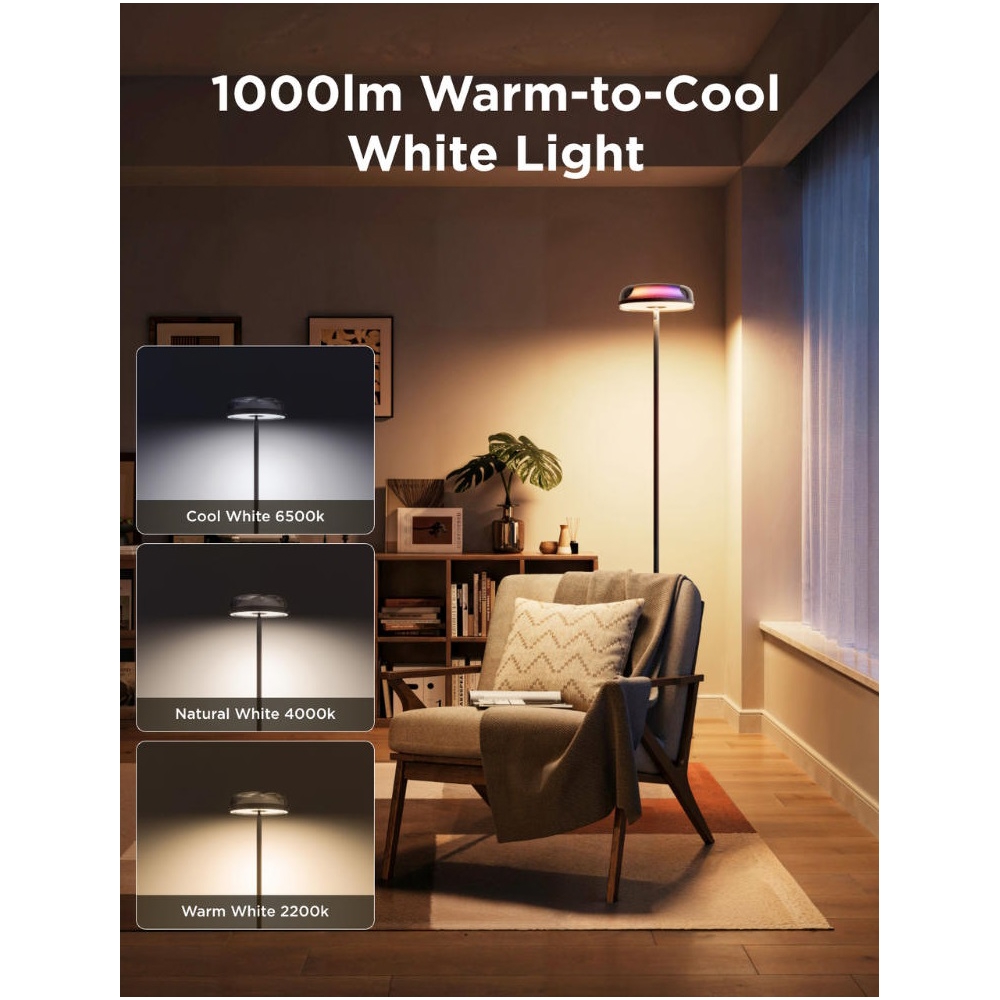 ტორშერი Govee H60B0311 H60B0 Uplighter, WIfi, Bluetooth, Floor Lamp, Black