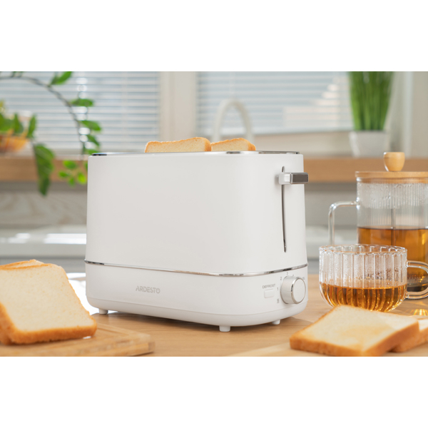 ტოსტერი Ardesto T-F450W Timeless Elegance, 800W, Toaster, White