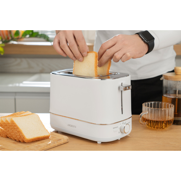ტოსტერი Ardesto T-F450W Timeless Elegance, 800W, Toaster, White