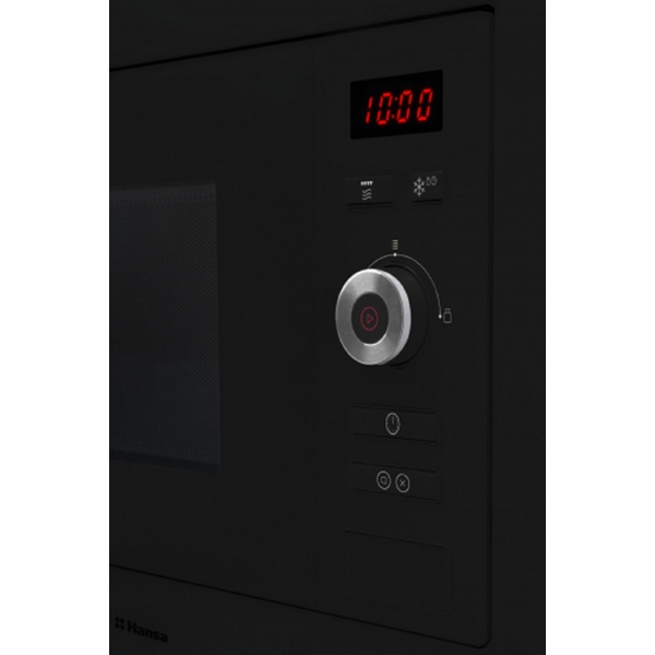 ჩასაშენებელი მიკროტალღური ღუმელი Hansa AMM20BESH, 800W, 20L, Built-in Microwave Oven, Black