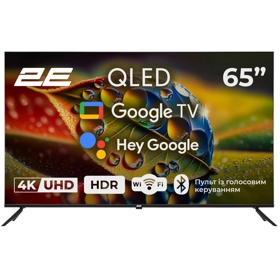 ტელევიზორი 2E 2E-65A77Q, 65", Smart TV, 4K UHD, USB, HDMI, LAN, BT, WIFI, Black