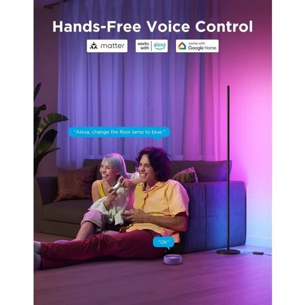 ტორშერი Govee H8076C13 H8076, WIFI, Bluetooth, Floor Lamp Lite, Black