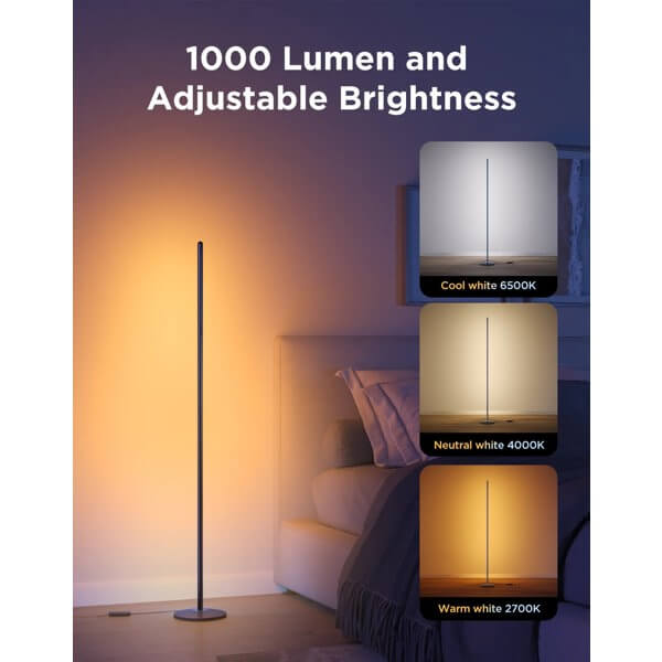 ტორშერი Govee H8076C13 H8076, WIFI, Bluetooth, Floor Lamp Lite, Black