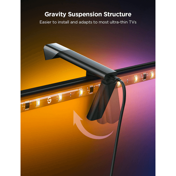 Adaptive Backlight Kit Govee H60993D1 TV Backlight 3 Lite, 55/65", WIFI, Bluetooth, Black