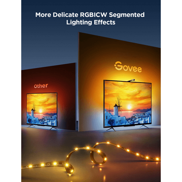 Adaptive Backlight Kit Govee H60993D1 TV Backlight 3 Lite, 55/65", WIFI, Bluetooth, Black