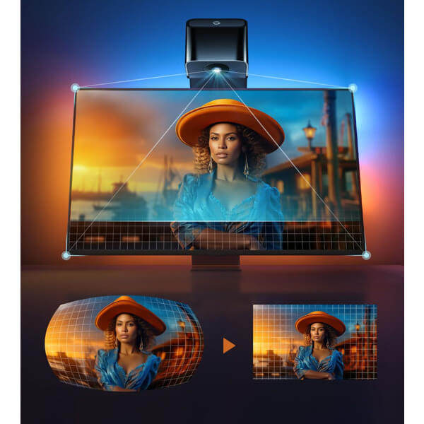 ტელევიზორის განათების ნაკრები Govee H60973D1 TV Backlight 3 Lite, 40/50", WIFI, Bluetooth, Adaptive Backlight Kit, Black