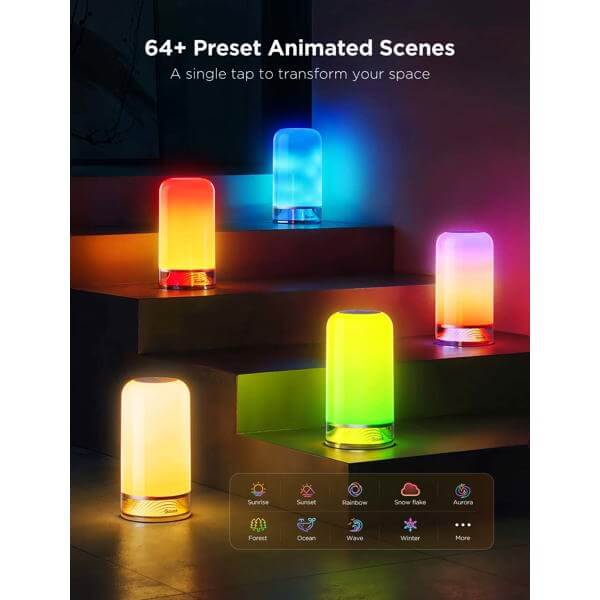 Smart Table Lamp Govee H60223D1 Lamp 2, WIFI, Bluetooth, White