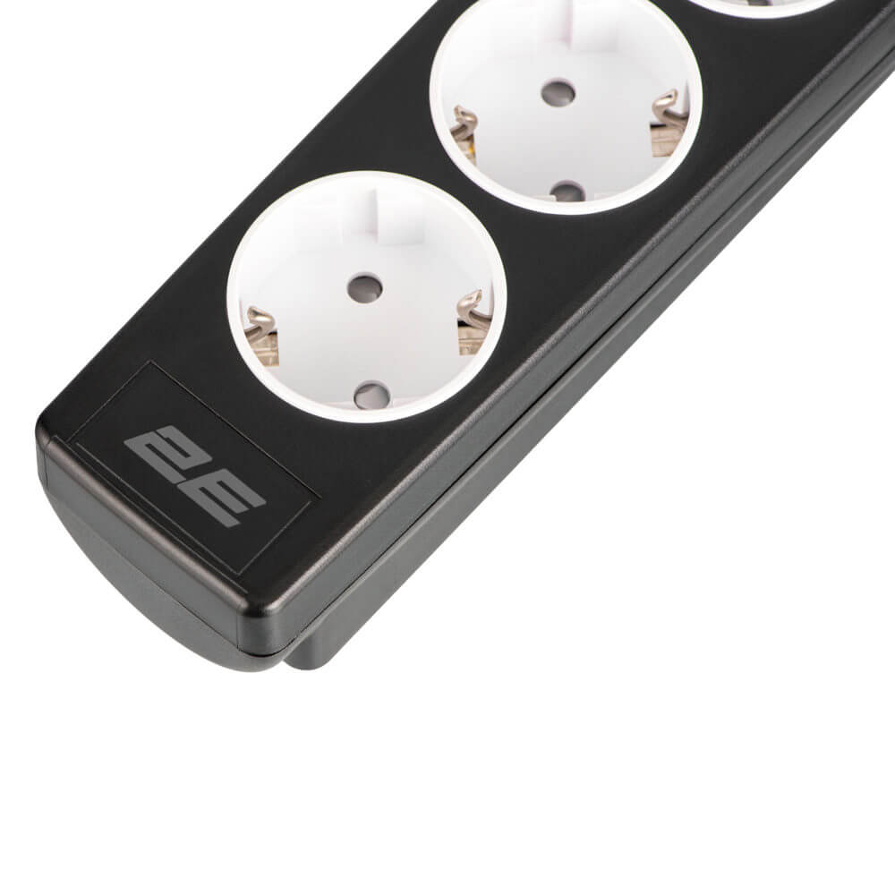 Power Strip With Surge Protector 2E 2E-SP515M5BK, 5 Socket, 5m, Black