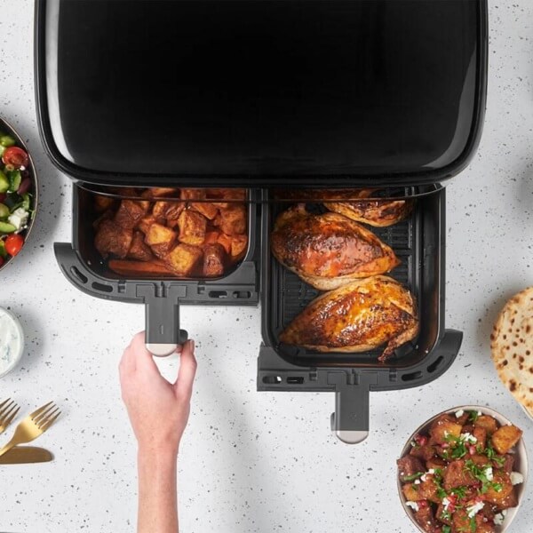 აეროგრილი Russell Hobbs 27680-56/RH Satisfry Dual Basket, 2800W, 9L, Air Fryer, Black